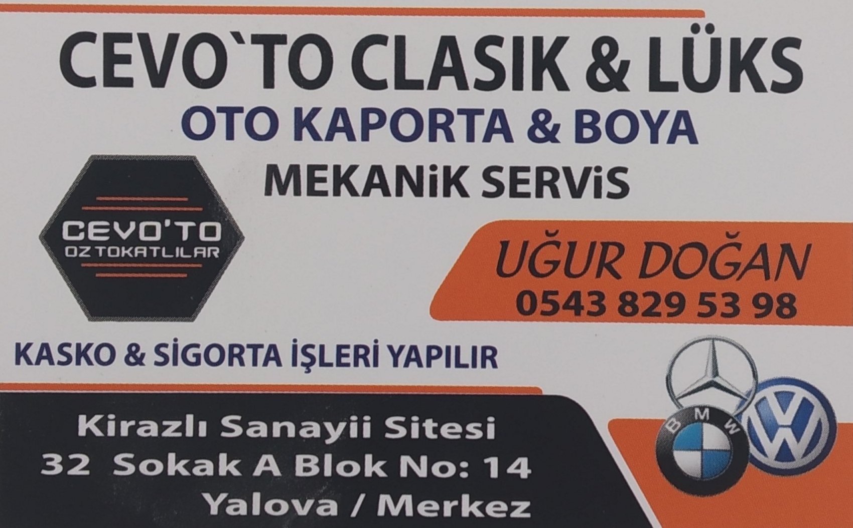 Cevoto Kaporta Boya Yalova